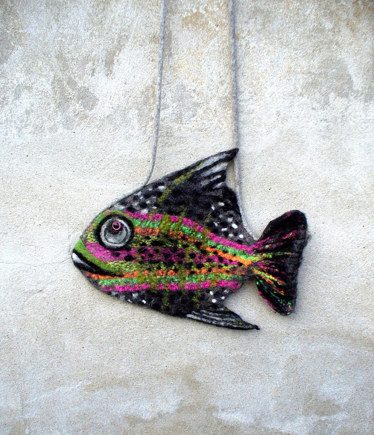 Fish Purse Pouch Clutch shoulder bag zipper handmade Etsy