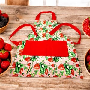 Kids Cotton Apron – Cooking & Craft Smock | One-Size, Pockets, Machine-Washable