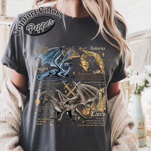 Fourth Wing Dragon comfort Colors Shirt, Dragon Rider Tee, Fantasy Book Lover Shirt, Romantasy Booktok T-Shirt, Bookish Reader Gift