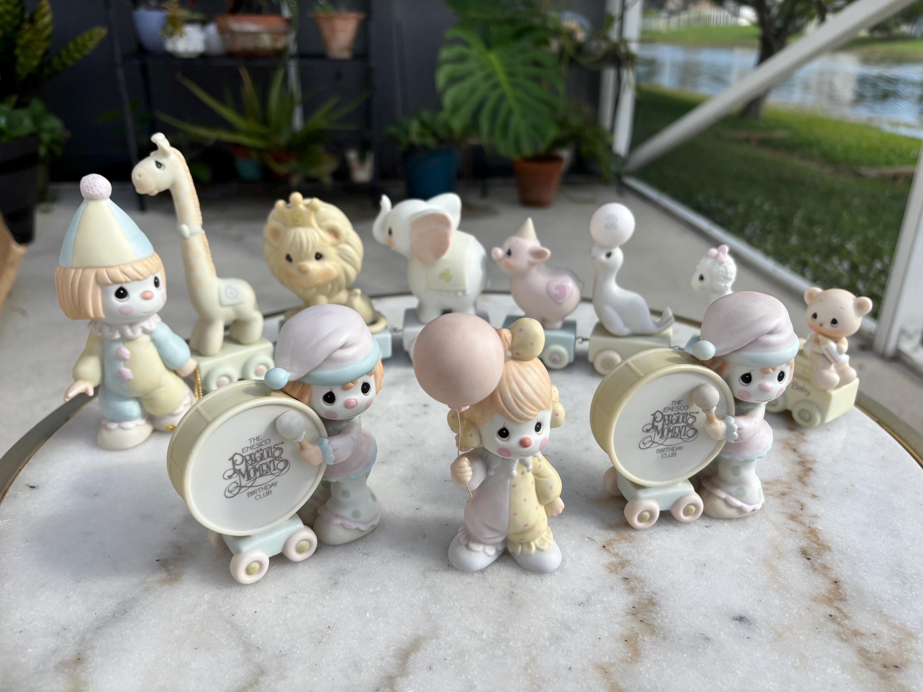 Vintage Precious Moments Birthday Train • Porcelain Figurines