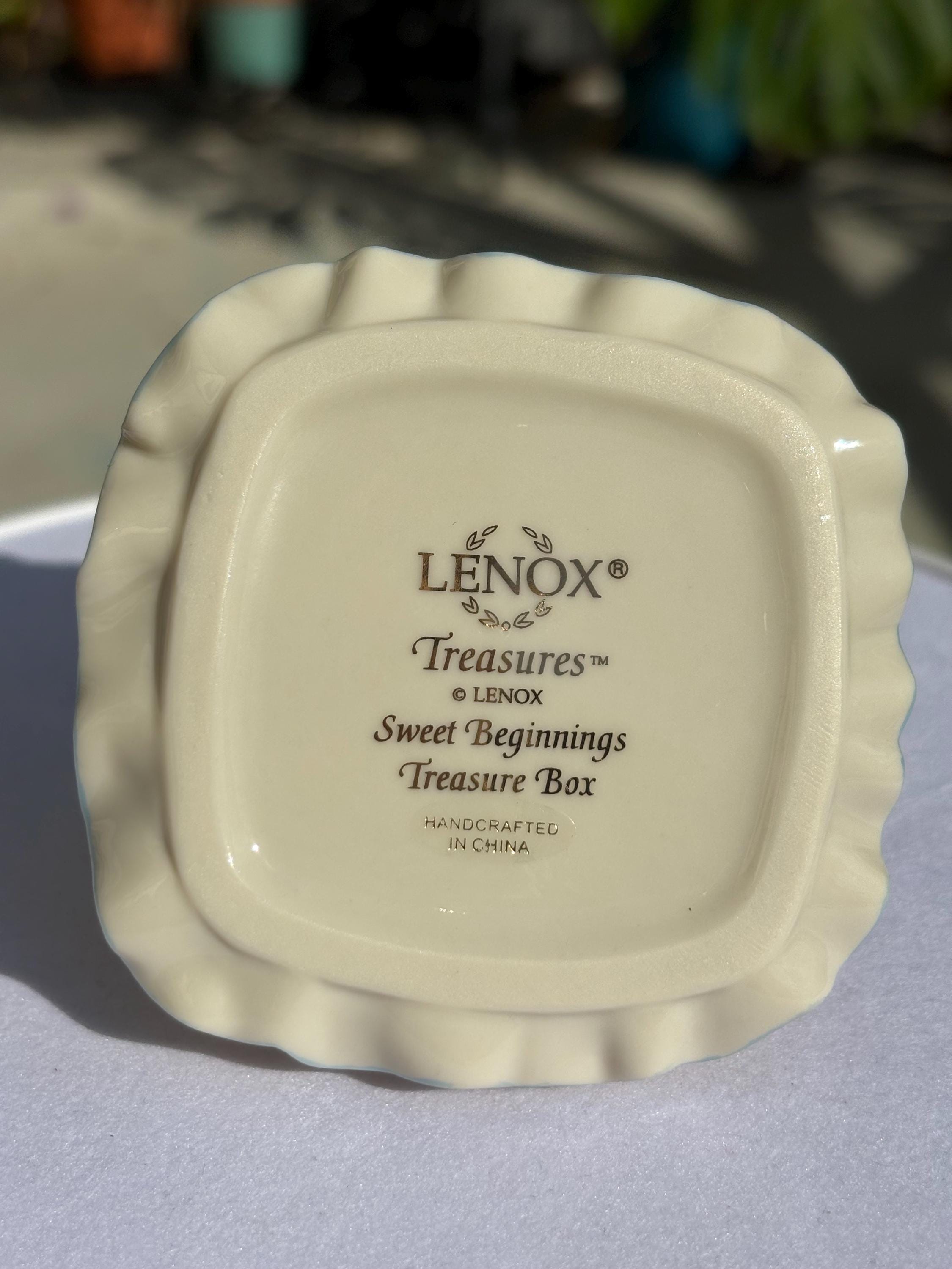 Vintage Lenox Porcelain Trinket Box | Baby Booties, Gold Trim - Etsy