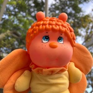 Vintage 1987 Glow Worm Bumble Bee pluche Soma Friend Hasbro | Werklamp speelgoed