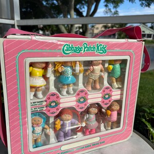 1984 Cabbage Patch Kids Brag Bag w/ 8 Mini Dolls | Panosh Place Carrying Case Set