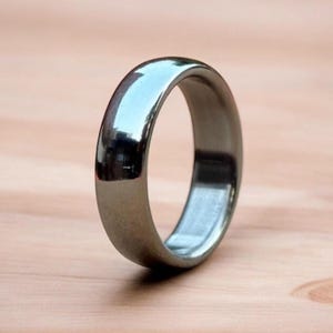 Minimalist Unique Titanium Domed Shap Ring Handcrafted Titanium Ring Titanium Polished Ring For Men Anniversary Wedding Band Gift For Him.