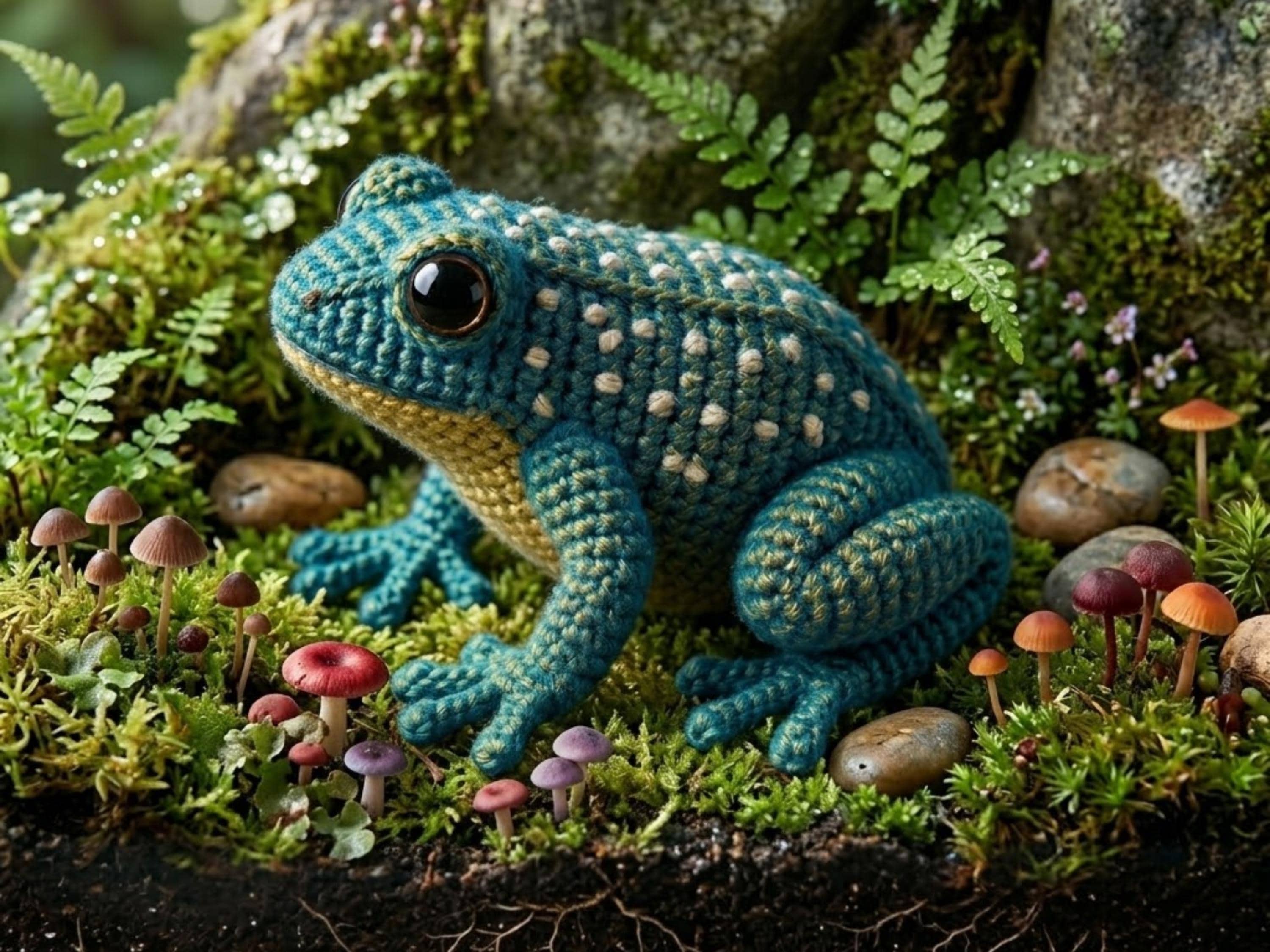 30 Frog and Toad Crochet Patterns for Plush Toys, Bags, Decor, and Gifts 22 Realistic Frog Crochet Pattern for Nature Decor