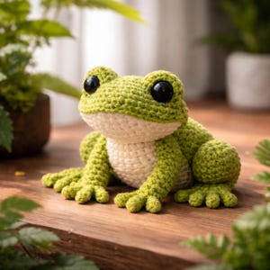 Chunky Amigurumi Frog Crochet Pattern – Kawaii Plush Toy Tutorial (PDF Download)