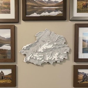 3D UK National Park & County Karte | Benutzerdefiniertes topografisches Geländemodell | Lake Distrikt,Peak Distrikt, Geschenk | Wanderer Meilenstein Souvenir