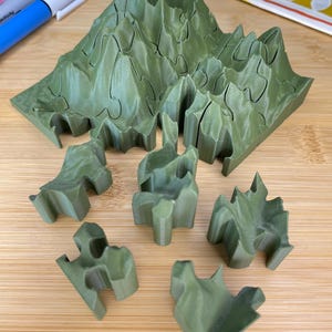 3D gedrucktes Berg Puzzle | Ineinander greifendes Geländemodell | UK Peak Puzzle | Weltspitzen Puzzle | Einzigartiges Geschenk für Wanderer & Geographie-Liebhaber