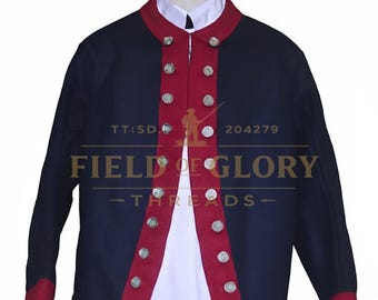 18e-eeuwse militaire jas heren | Koloniaal re-enactmentjack