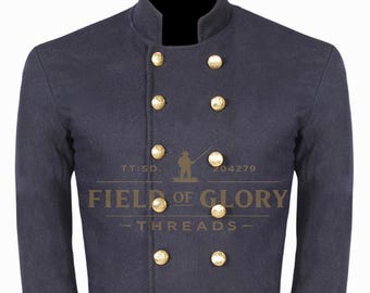 US Civil War Union marineblauwe jas double-breasted wollen jas alle maten