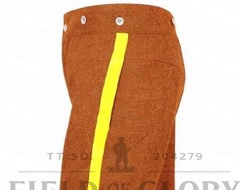 Butternut-wollen burgeroorlogbroek – re-enactmentkostuum met streep van 1,5 inch hoog