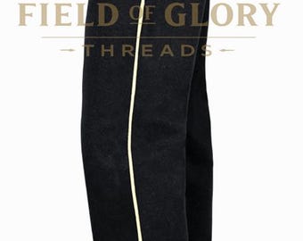 Broek US Civil War Richmond-voet: 100% wol, re-enactmentbroek met stroken van 0,8 (rang)