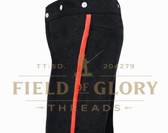 Confederate grijze corporal-broek Richmond – 0,5" gekleurde streep