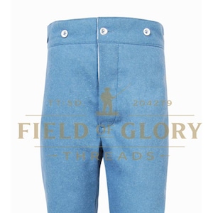 Civil War Union Navy & Sky Blue Trousers  1.5 Branch Stripe (Cavalry, Artillery, Infantry)