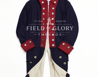 Revolutionair oorlogskostuum – koloniaal militair herenuniform