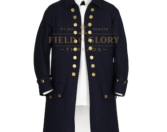 Naval Greatcoat - Admiral Frock Coat - Revolutionary War Uniform