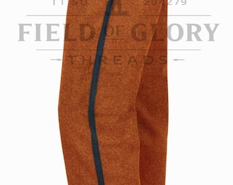 US Civil War Butternut-wollen zuidelijke broek met 1 streep – re-enactmentkleding