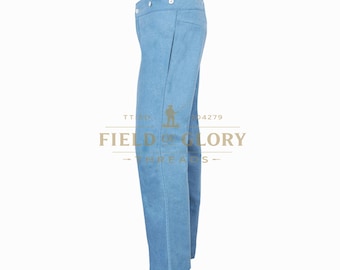 Civil War Union Wool Trousers: Reenactment Pants - Navy, Sky Blue, Green