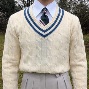 Like 1950s Cricket sweater in 100% merino wool