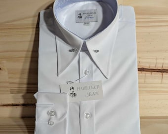 Spearpoint Pin Collar white shirt