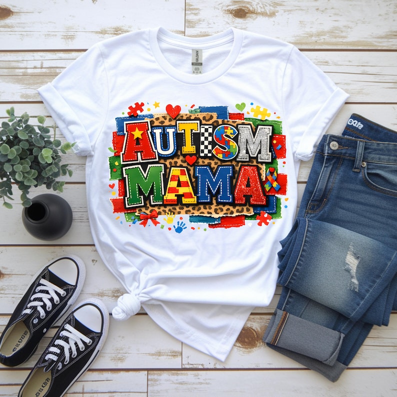 Autism Mama PNG | Puzzle Piece Mom Awareness Design (digital Download ...
