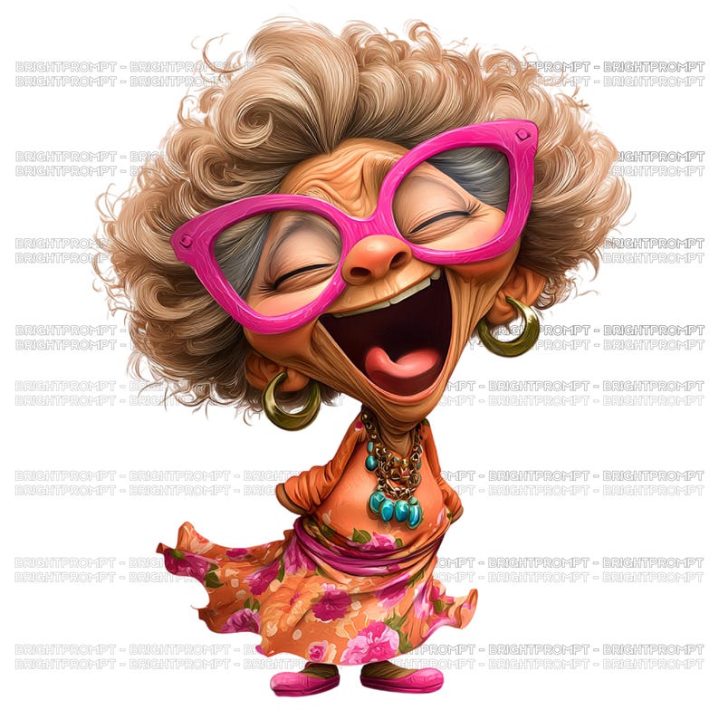 Funny Grandma Clipart Bundle, Quirky Granny PNG Graphics - Etsy