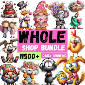 Whole Shop Bundles Clipart Lifetime Access, Sublimation Design, Commercial Use | All Future Packs Included