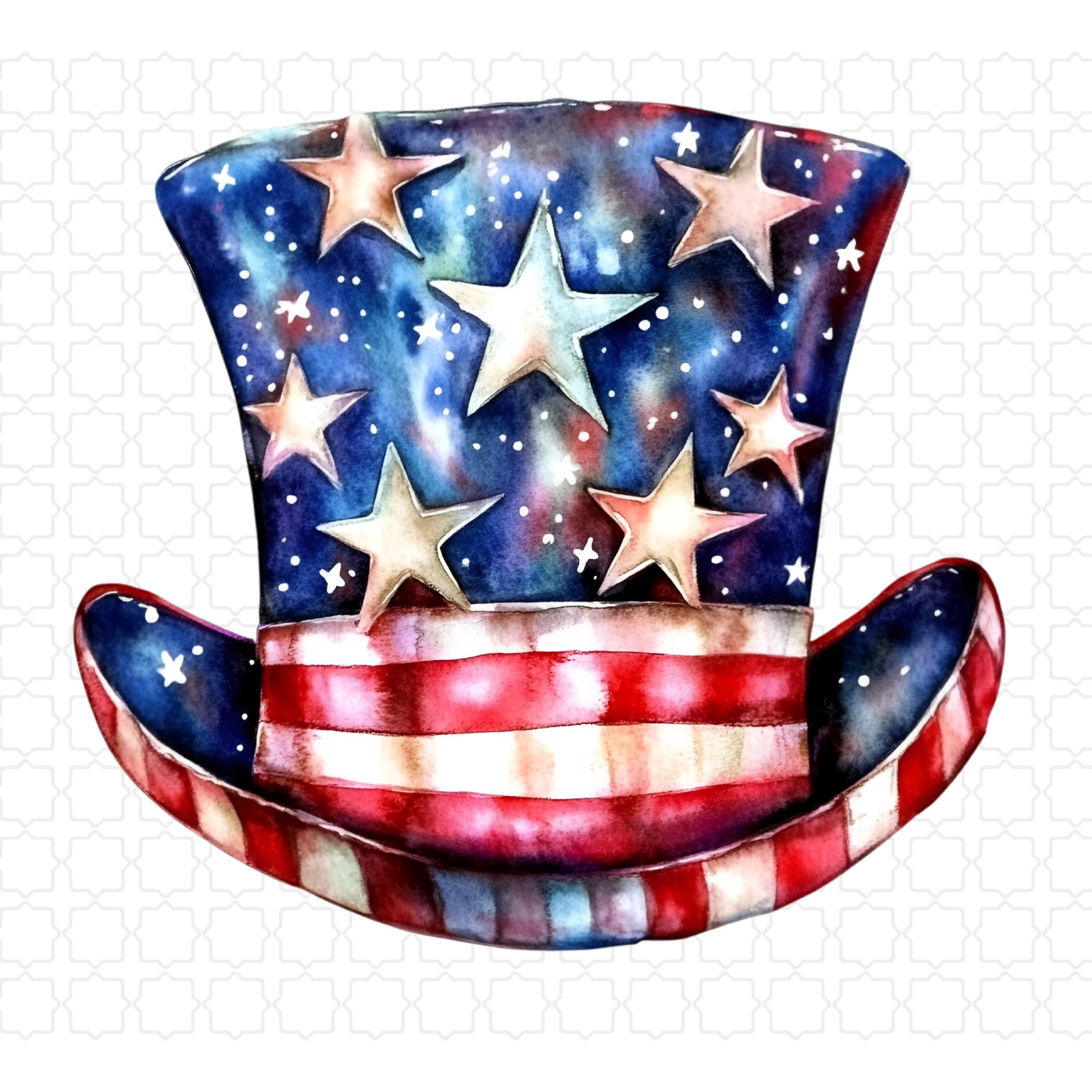 36 Watercolor Patriotic PNG Bundle | 4th of July Clipart Elements | USA ...