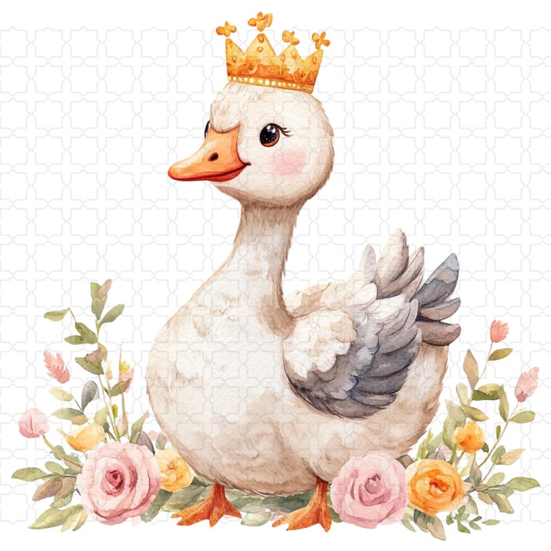 Watercolor Goose Clipart Bundle | Spring Nursery PNG - Etsy