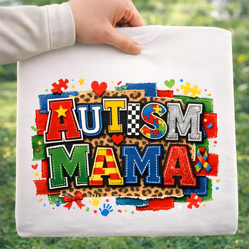 Autism Mama PNG | Puzzle Piece Mom Awareness Design (digital Download ...