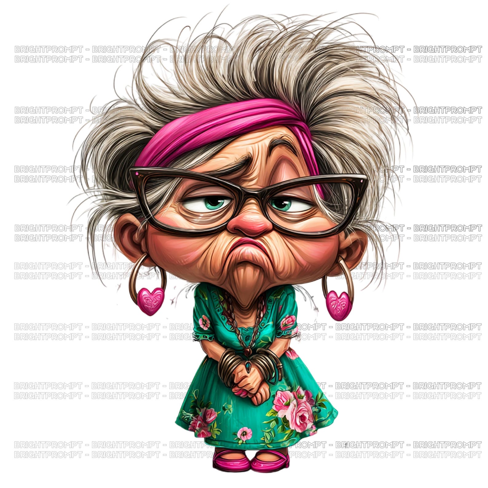 Funny Grandma Clipart Bundle, Quirky Granny PNG Graphics - Etsy