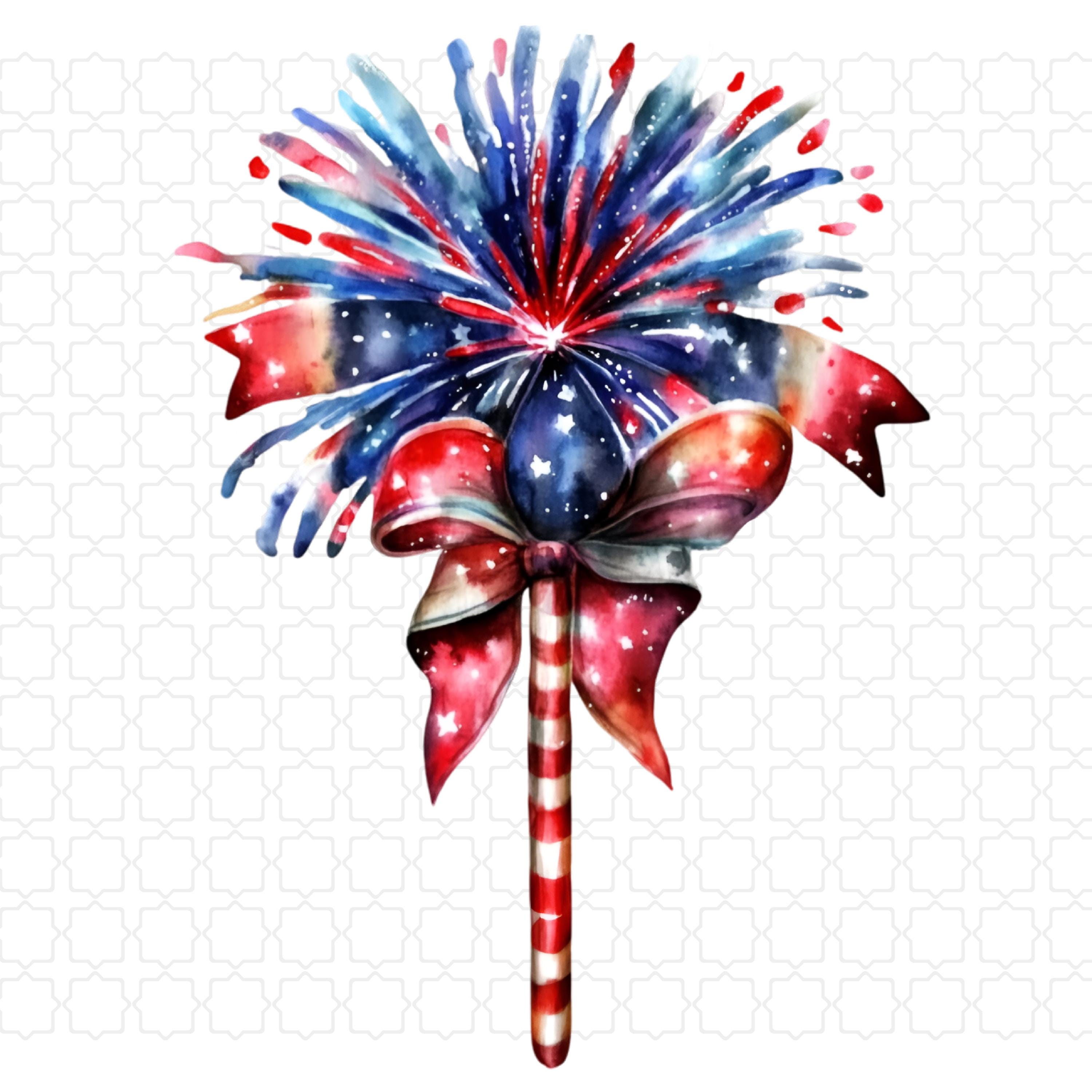 36 Watercolor Patriotic PNG Bundle | 4th of July Clipart Elements | USA ...