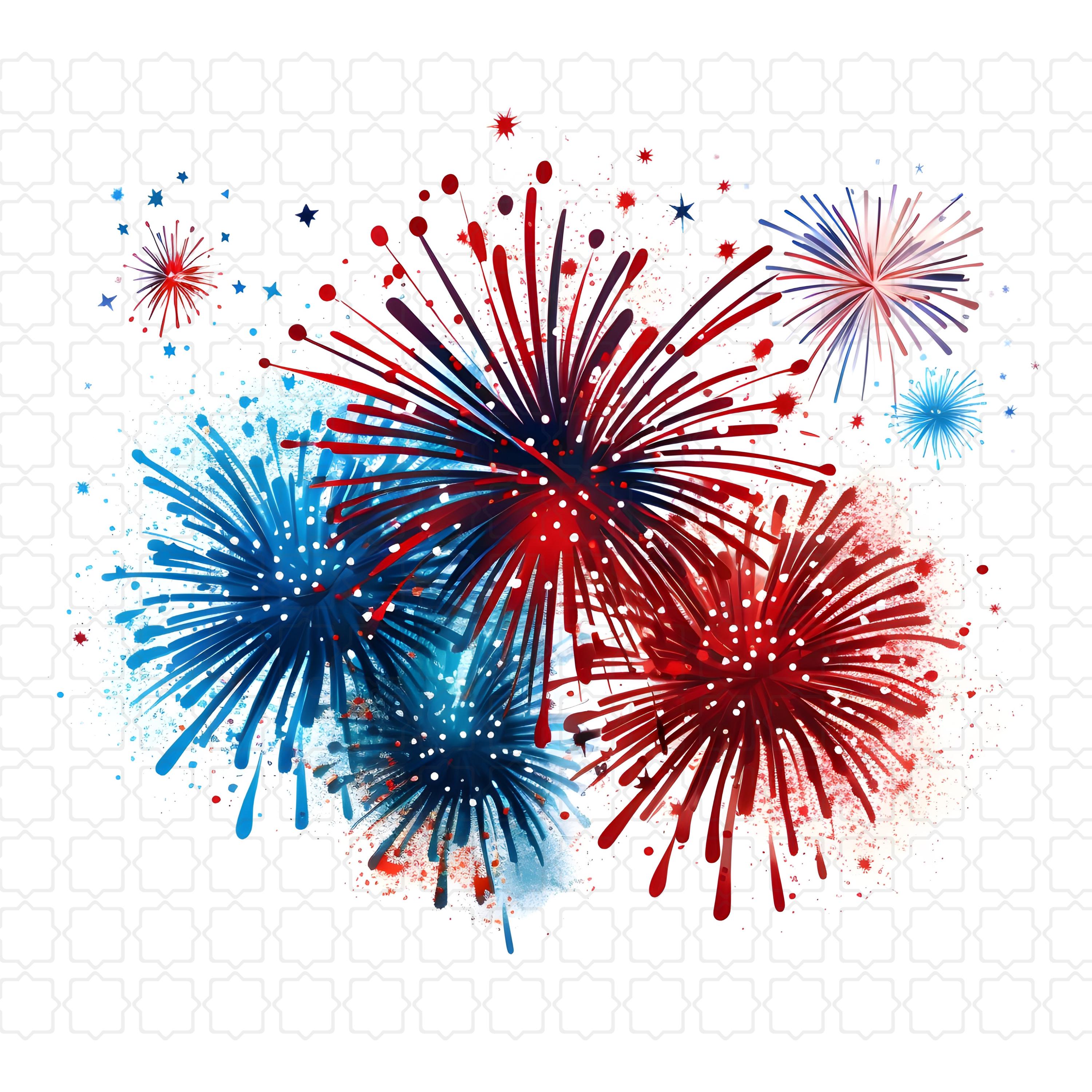 50 PNG Patriotic Firework Graphics | 4th of July Fireworks Clipart ...