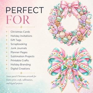 Pastel Christmas Candy Clipart Bundle, Candyland Sweets PNG, Gingerbread Cookies & Candy Cane Graphics Featuring gingerbread, Christmas cookies, candy canes, peppermint sweets, cupcakes, candy trees, stockings, wreaths, bows and gingerbread houses
candyland christmas, pastel christmas, christmas candy png, sweet treats png, christmas clipart, gingerbread clipart, christmas cookies, candy cane clipart, pink christmas png, pastel holiday png, candyland clipart, holiday sweets png