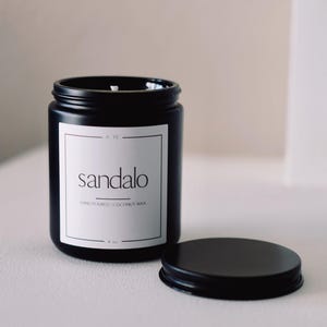 Elegant Matte Black Glass Jar Candle - Choose Your Scent - Gift Bag & Personalized Gift Tag - Candle Gift