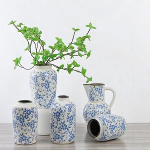 Handmade Blue and White Porcelain Vase | Elegant Ceramic Flower Vase | Classic Home Decor Accent | Timeless Gift for Her or Home