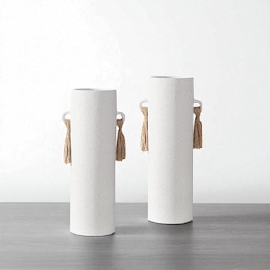 Nordic Wabi-Sabi Ceramic Vase | Handmade White Minimalist Decor | Luxury Artistic Pottery | Hydroponic Modern Room Accent | Gift For Mom