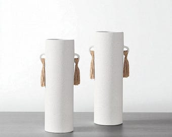 Handmade Wabi-Sabi Ceramic Vase | Nordic Minimalist Decor