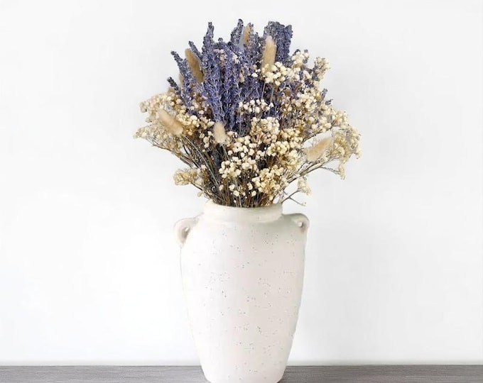 Large Ceramic Pottery Vase | Boho Farmhouse Dried Flower Vase