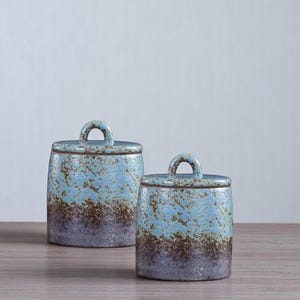 Retro Ceramic Tea Canister | Sealed Empty Tea Tin Box for Tea | Moisture-Proof Storage | Vintage Tea Packaging | Sealed Retro Tea Canister
