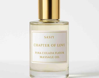 Pina Colada Massage Oil: Organic MCT Coconut & Kava Root, Sensual Smooth Glide
