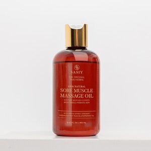 SASIY The Original Thai Herbal Massage Oil 100% Natural Soothes Muscles and Joints Relaxing and Refreshing With Plai and Eucalyptus 8.45 FL