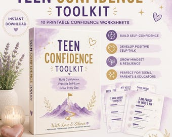 Printable Affirmation Cards for Teens | Self-Esteem Boosters (PDF Download)
