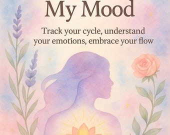 Monthly Women's Cycle and Mood Journal: Printable Period Tracker, Self-Care Workbook, Emotional Wellness Planner