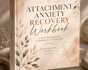 Attachment Anxiety Recovery Workbook PDF | Printable Relationship Healing Journal | 20-Page Self-Healing Guide