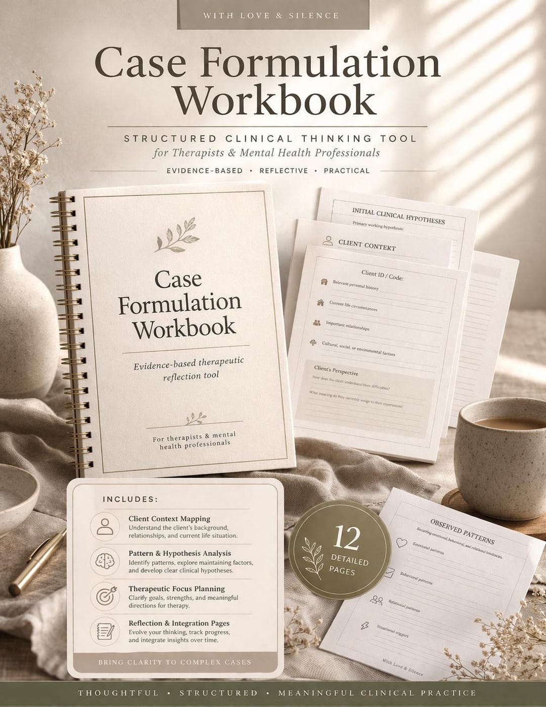 Case Formulation Workbook for Therapists | Clinical Reflection Tool ...