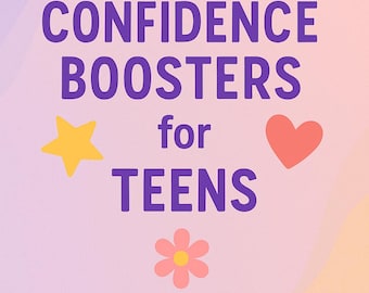 Teen Confidence Boosters: 10 Printable Affirmation & Action Cards for Self-Esteem, Motivation PDF Download