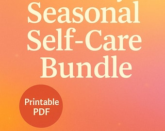 30-Day Seasonal Self-Care Bundle: Printable Mindfulness & Gratitude Journal for Daily Reflection