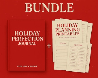 Holiday Healing Bundle: Christmas Gratitude & Perfection Journal - Printable Self-Care PDF Set