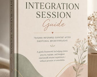 Guía de sesión para terapeutas con enfoque en el trauma / PDF de apoyo postraumático con herramientas de conexión con el presente